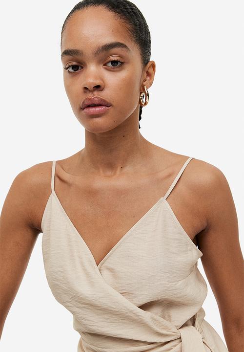 H&M - Wrap dress - light beige