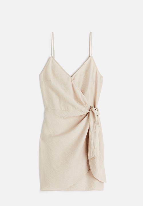 H&M - Wrap dress - light beige