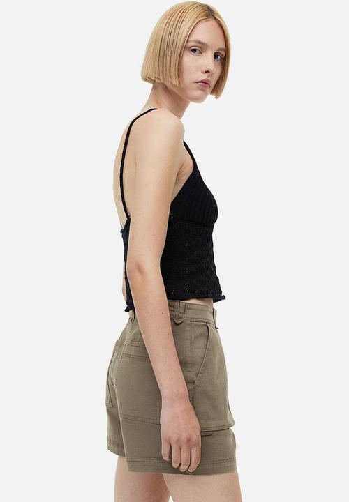 H&M - Cargo shorts - dark khaki green