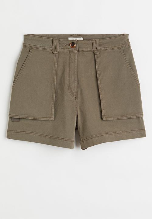 H&M - Cargo shorts - dark khaki green