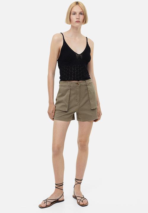 H&M - Cargo shorts - dark khaki green