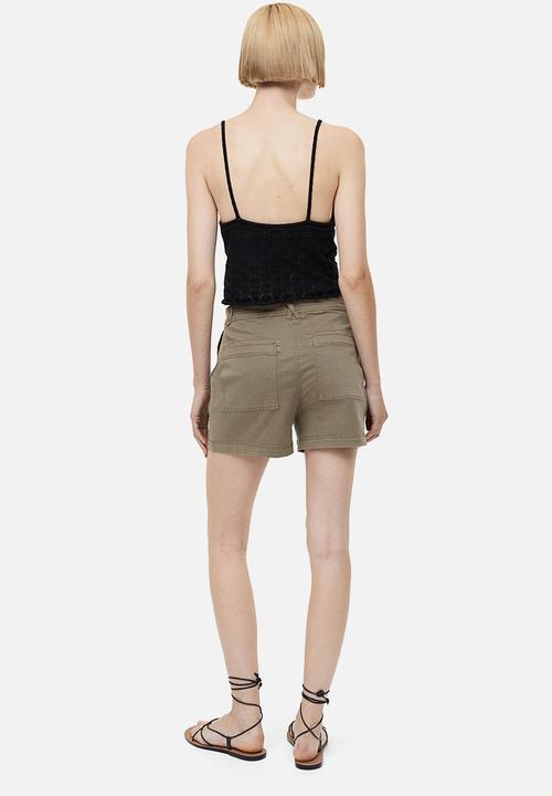 H&M - Cargo shorts - dark khaki green