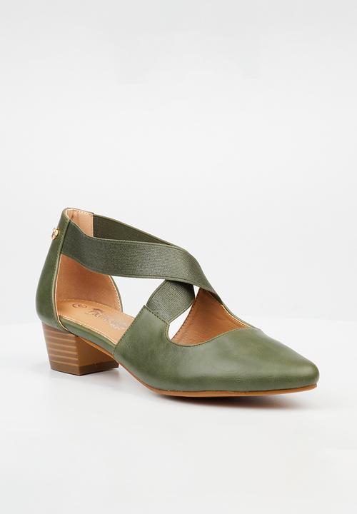 Butterfly Feet - Sling 6 slingback - olive