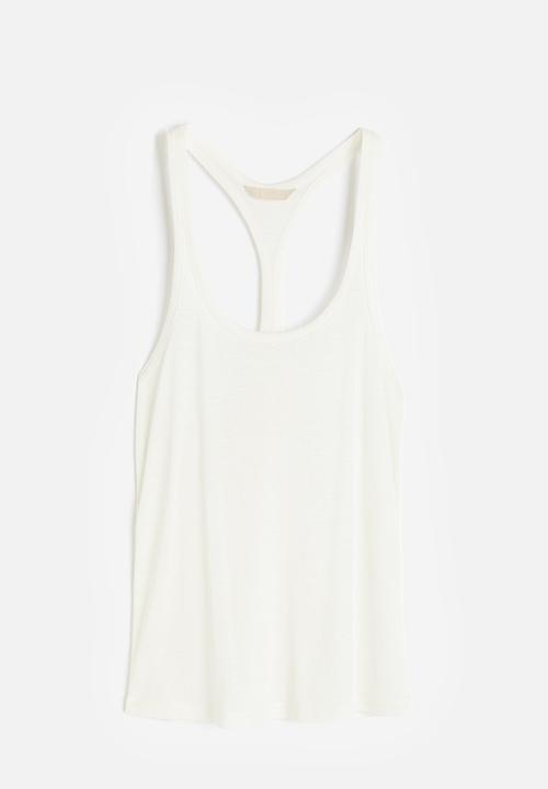 H&M - Lyocell vest top - white
