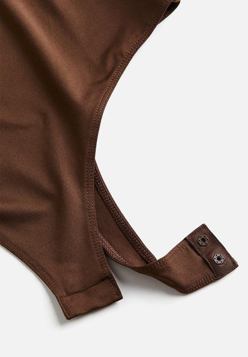 H&M - Jersey thong body - brown