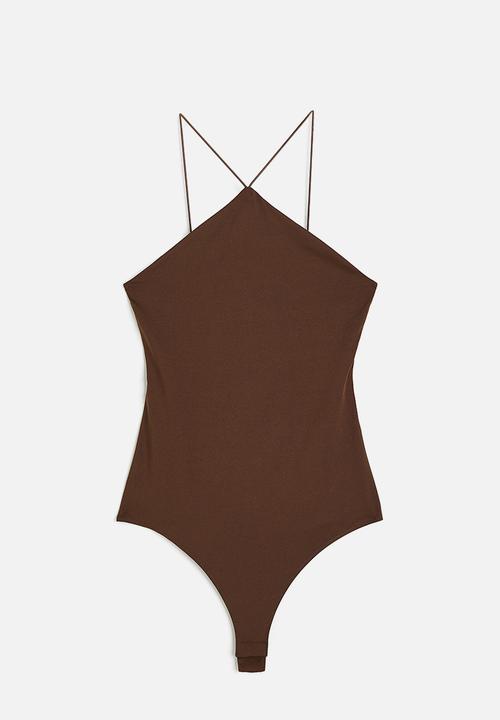 H&M - Jersey thong body - brown