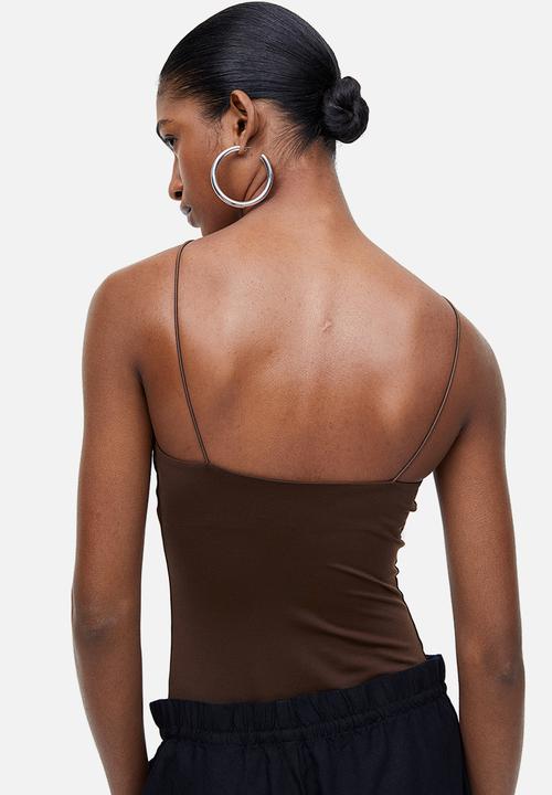H&M - Jersey thong body - brown