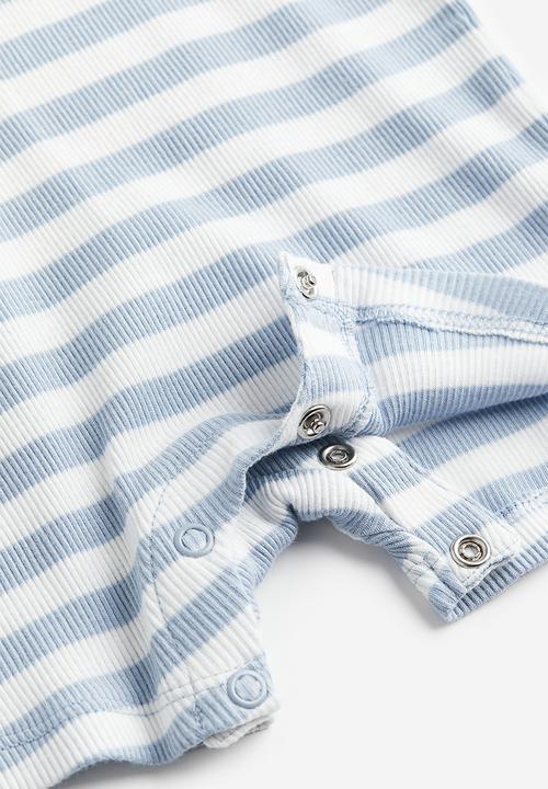 H&M - Ribbed romper suit - blue