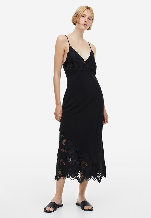 modest lace dresses for women A Line Black Prom Dress Modest Beautiful Cheap Lace Long Prom Dresses,   QueenaBridal