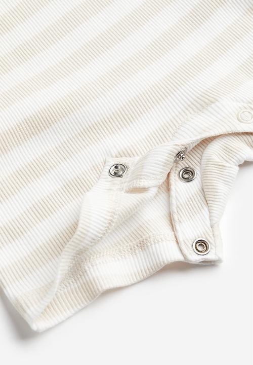 H&M - Ribbed romper suit - beige 