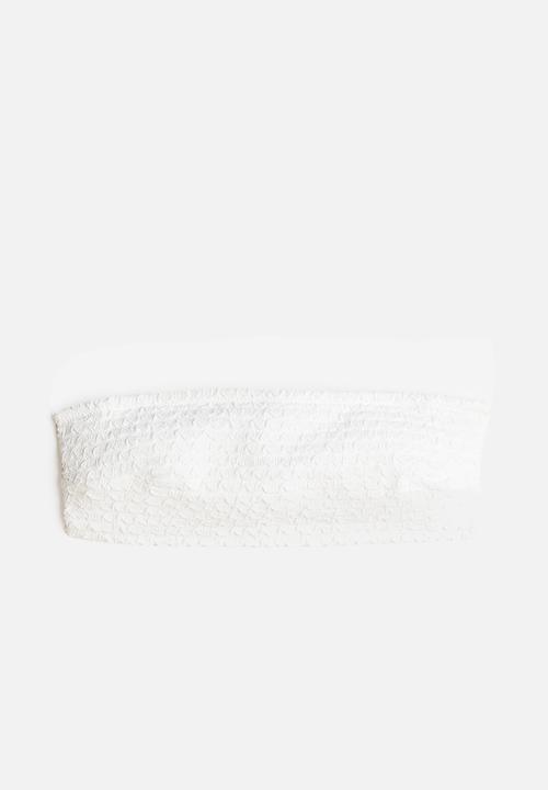 H&M - Padded bandeau bikini top - white