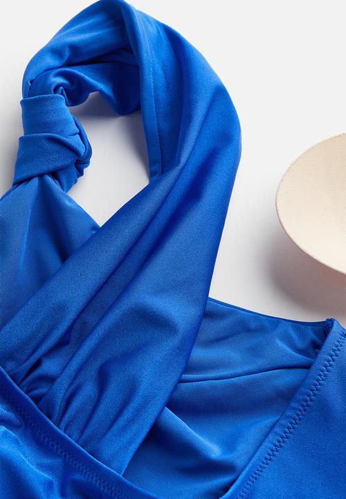 H&M - High leg one-shoulder swimsuit - blue