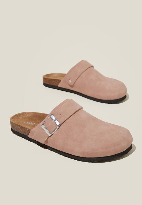Cotton On - Rex buckle mule - washed pink micro