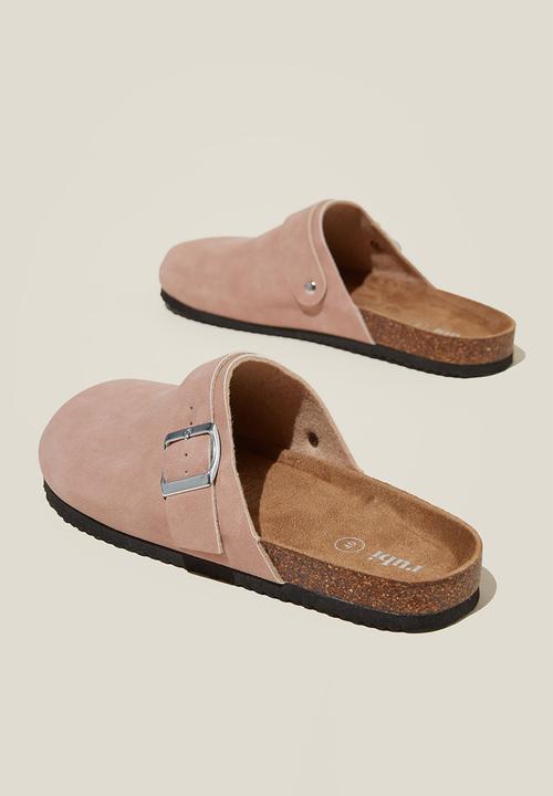 Cotton On - Rex buckle mule - washed pink micro