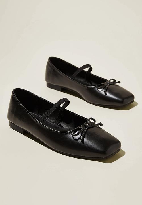 Cotton On - Gia square ballet - black vegan leather