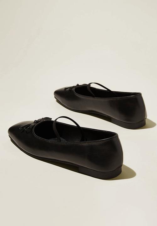 Cotton On - Gia square ballet - black vegan leather