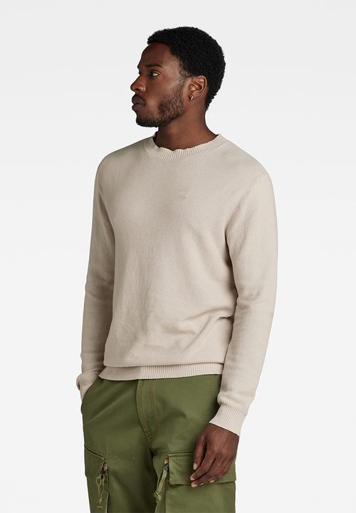 G-STAR - Moss r knit Neptune knit o - whitebait