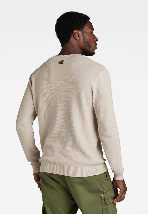 G-STAR - Moss r knit Neptune knit o - whitebait