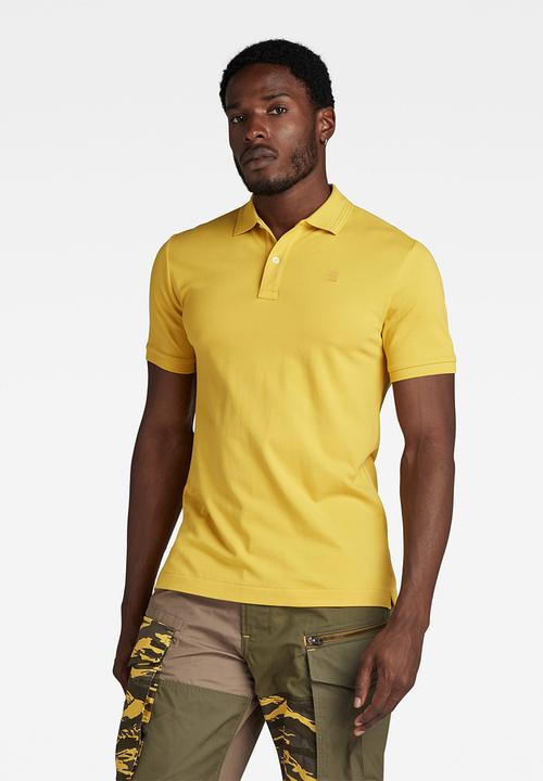 G-STAR - Dunda slim polo s\s Premium stretch pk o  - dk lemon