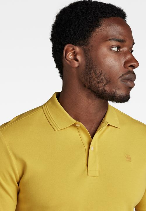 G-STAR - Dunda slim polo s\s Premium stretch pk o  - dk lemon