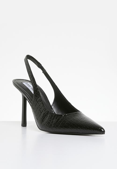 Steve Madden - Soiree slingback court - black moc croc