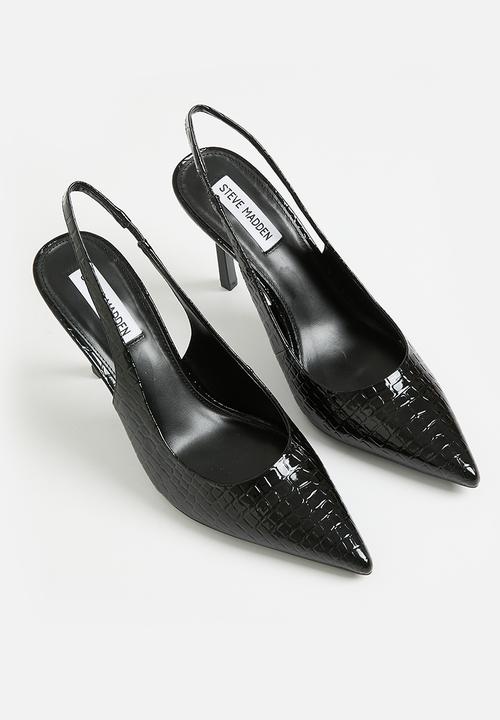 Steve Madden - Soiree slingback court - black moc croc