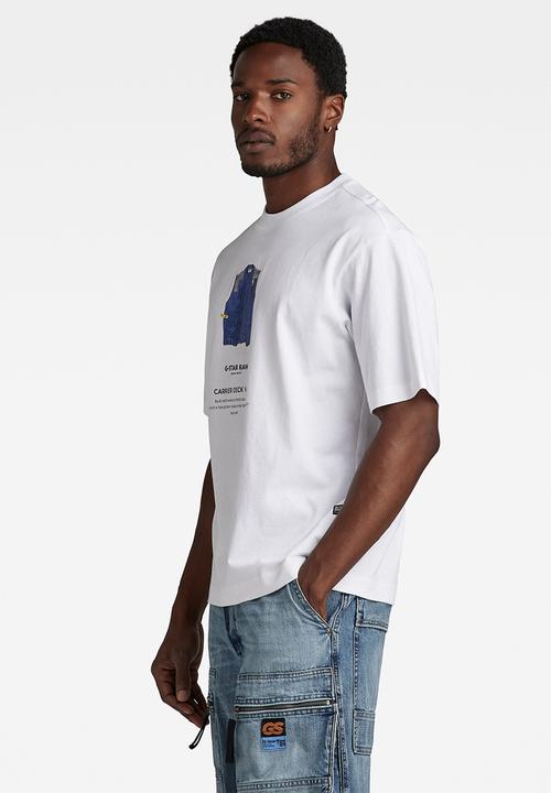 G-STAR - Archive print boxy r t Dry jersey o  - white carrier deck vest