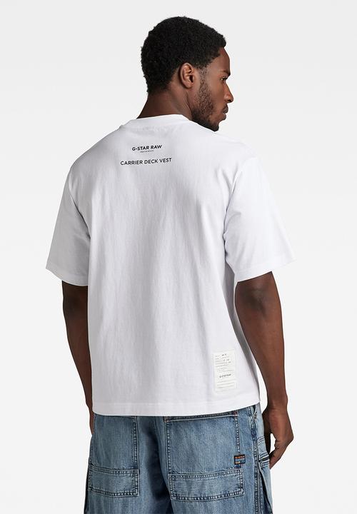 G-STAR - Archive print boxy r t Dry jersey o  - white carrier deck vest