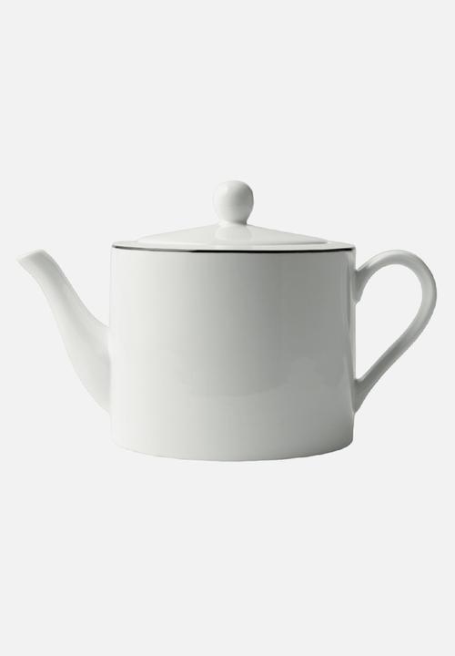 Jenna Clifford - Premium Porcelain Tea Pot With Black Line
