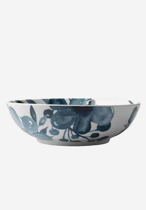 Jenna Clifford - Blue Floral Salad Bowl 24cm