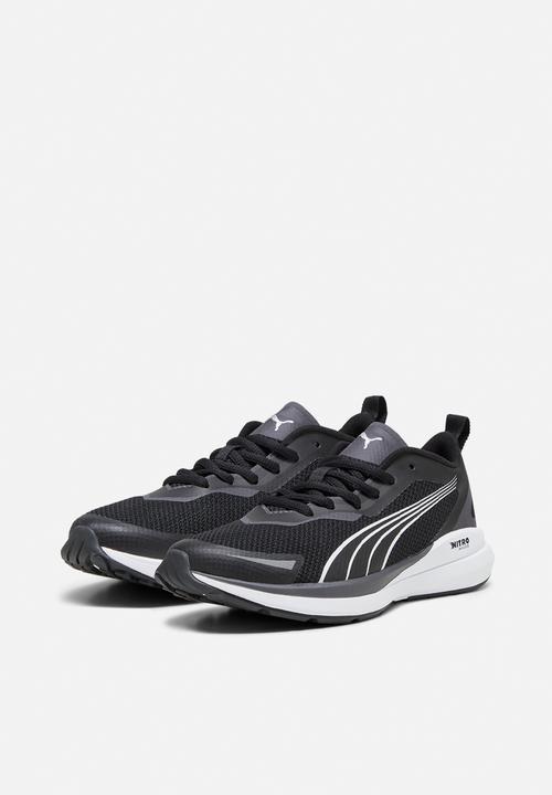 PUMA - Puma kruz nitro jr - puma black-puma white-dark coal-puma silver