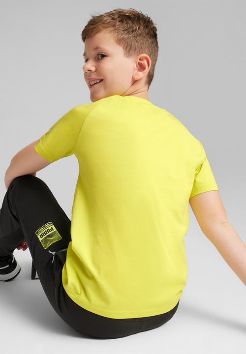 PUMA - Active sports graphic tee b - lime sheen