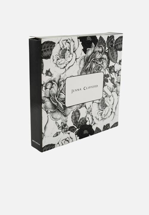 Jenna Clifford - JENNA CLIFFORD - Black Rose Side Plate Set of 4