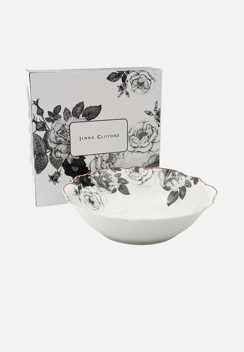 Jenna Clifford - JENNA CLIFFORD - Black Rose Cereal Bowl Set of 4