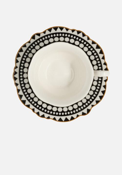 Jenna Clifford - JENNA CLIFFORD - Black Rose Cup & Saucer