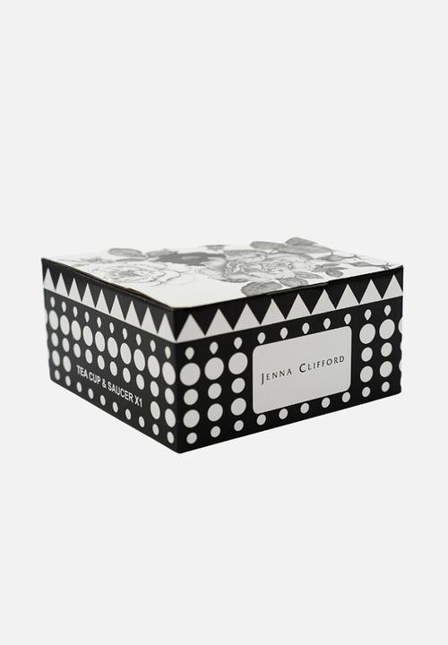 Jenna Clifford - JENNA CLIFFORD - Black Rose Cup & Saucer