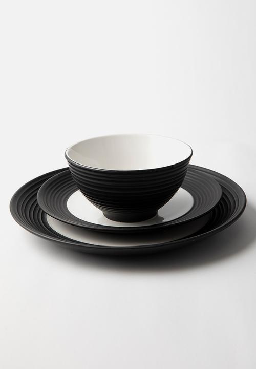 Jan Hendrik - JAN - Blancnoir Side Plate Set of 4 - black 