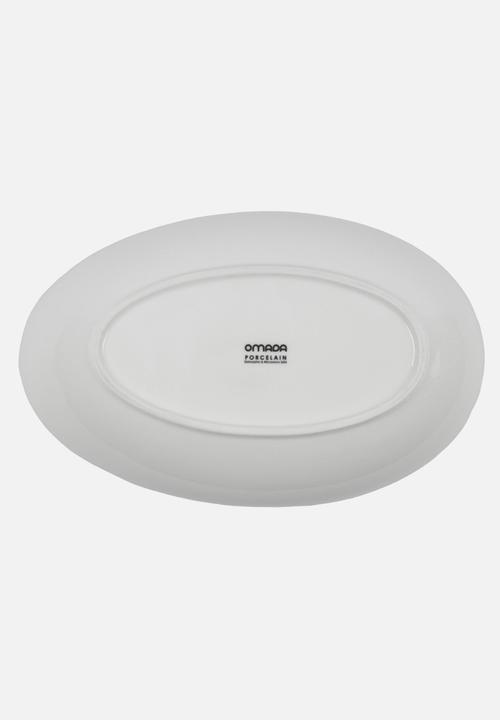 Omada - Irregular Oval Plate White