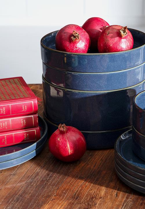Omada - Flat Stackable Stackable Cereal Bowl Blue Set of 4