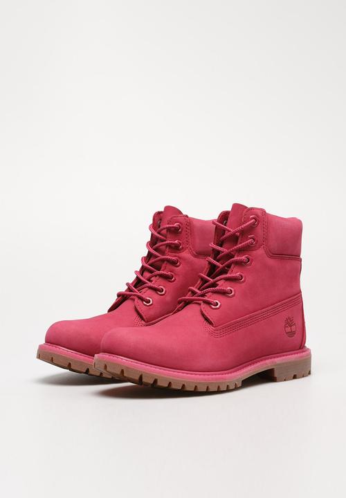 Timberland - 6in premium boot - dark pink nubuck