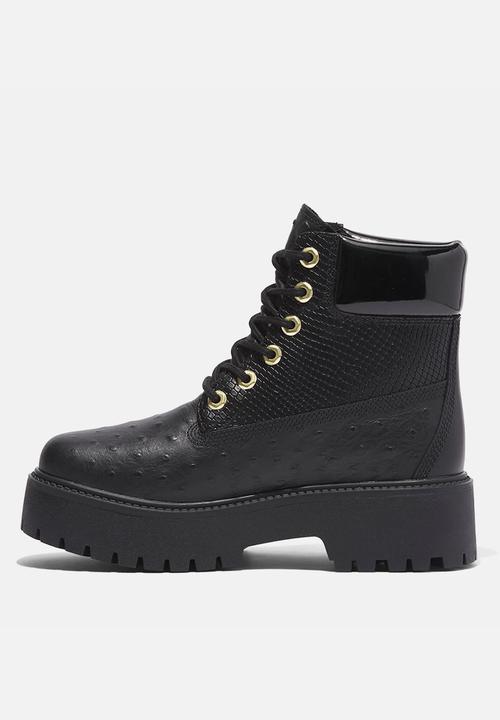 Timberland - TBL premium elevated 6in WP - black full grain