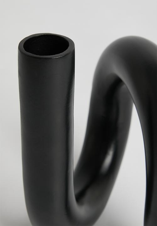 Sixth Floor - Loop dinner candle holder - Black 