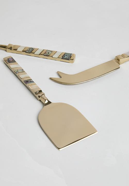 Sixth Floor - Mysticor cheese knife set - gold