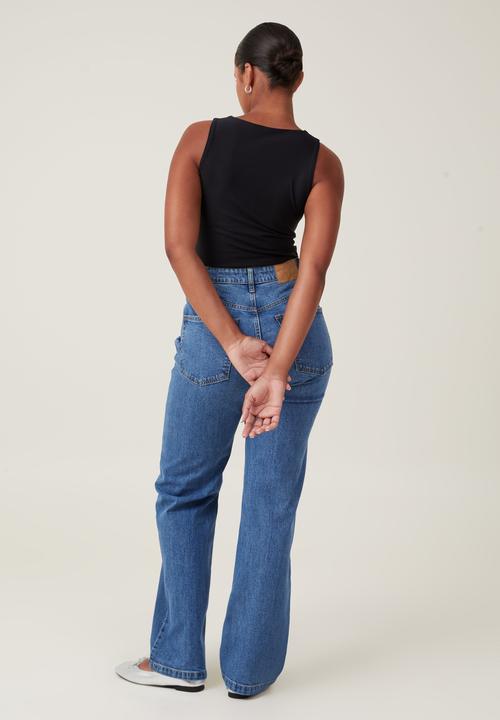 Cotton On - Curvy Stretch Straight Jean - Sea Blue