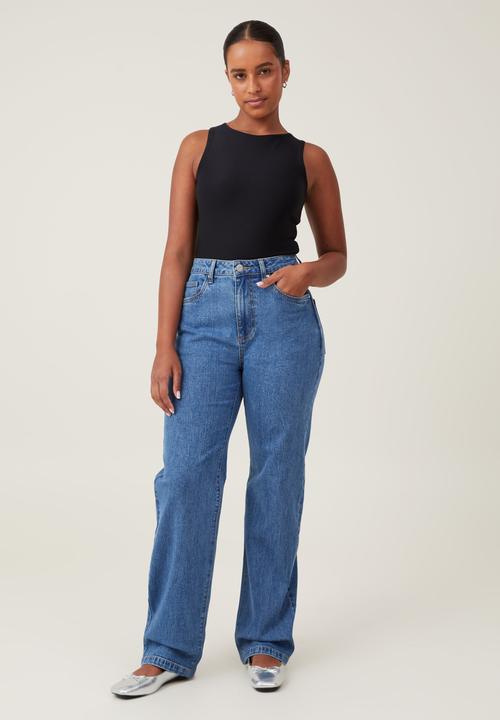 Cotton On - Curvy Stretch Straight Jean - Sea Blue