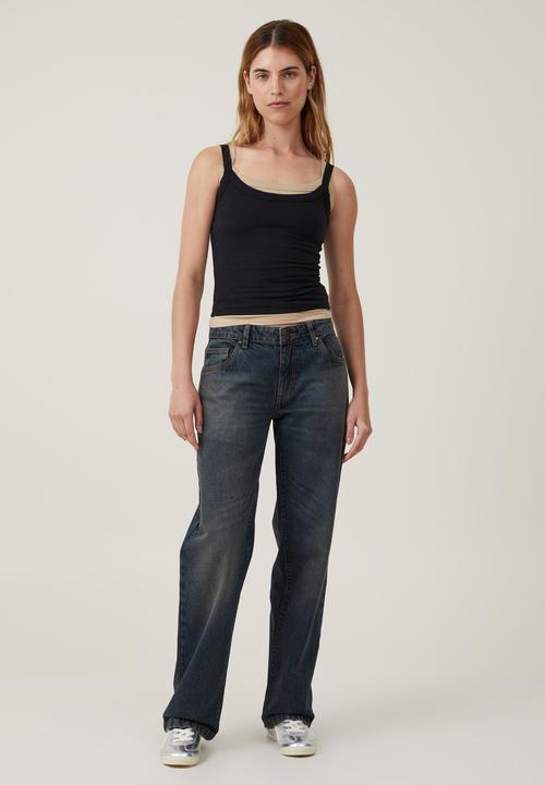 Cotton On - Low Rise Straight Jean - Rust Blue