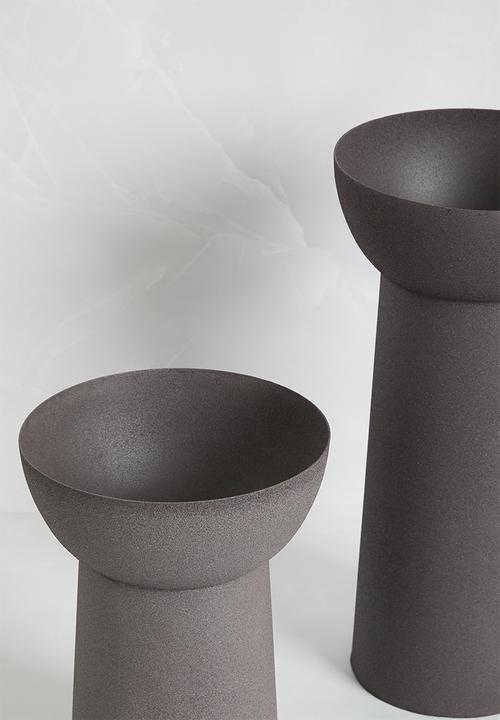 Sixth Floor - Lunar pillar candle set of 2 - Brown