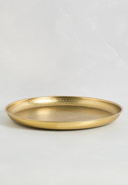 Sixth Floor - Remi hammered tray - gold