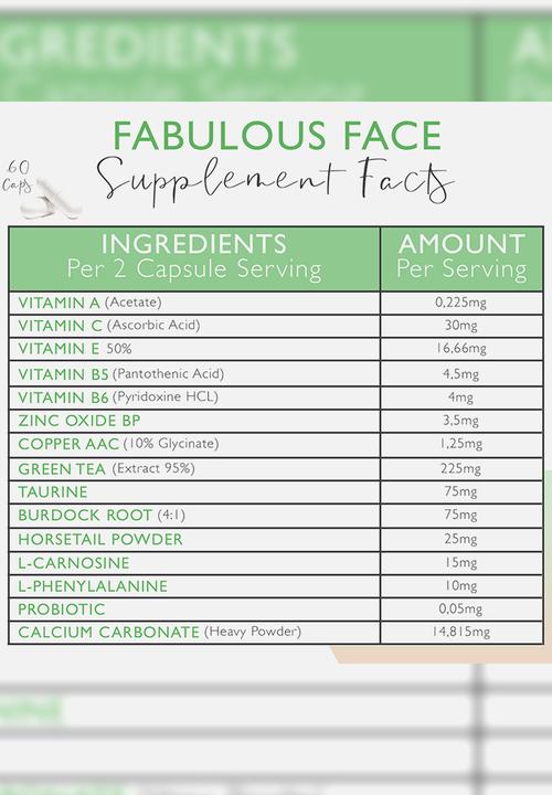 SKIN NUTRITION - Fabulous Face Complex Capsules