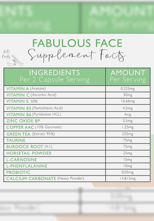 SKIN NUTRITION - Fabulous Face Mini 14 Capsules
